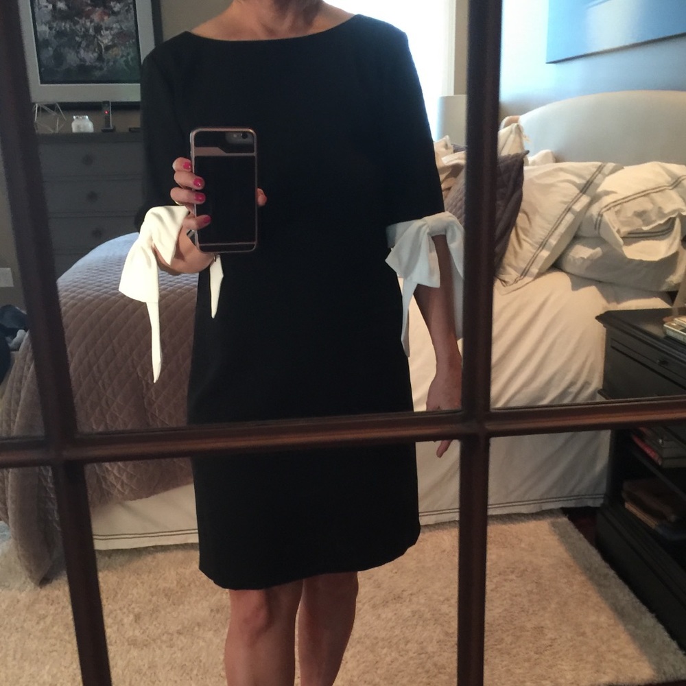 Black CeCe Dress with white bows